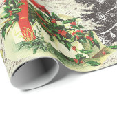 Festliche Vintage Viktorianische Weihnachten Geschenkpapier (Rolleneckpunkt)