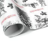 Festliche Vintage Viktorianische Weihnachten mit d Geschenkpapier (Rolleneckpunkt)