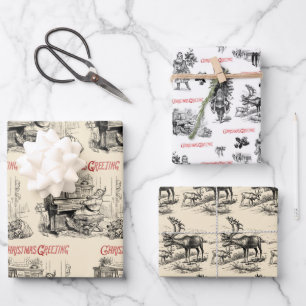 Festliche Vintage Viktorianische Weihnachten mit d Geschenkpapier Set