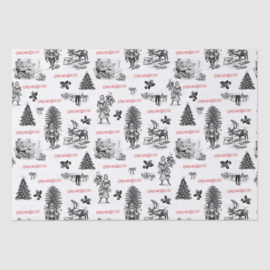 Festliche Vintage Viktorianische Weihnachten mit d Seidenpapier (Vorderseite)