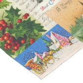 Festliche Vintage Viktorianische Weihnachtsfeier Mittelgroßer Tischläufer (Ecke)