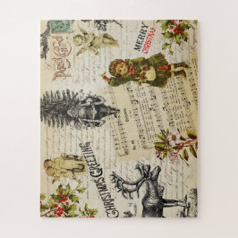 Festliche Vintage Viktorianische Weihnachtsfeier Puzzle