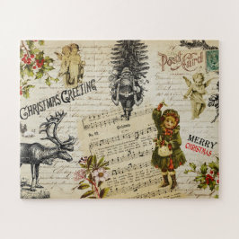Festliche Vintage Viktorianische Weihnachtsfeier Puzzle