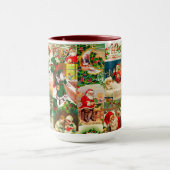 Festliche Vintage Viktorianische Weihnachtsfeier Tasse (Zentrum)