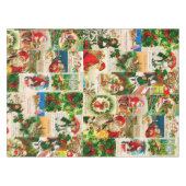 Festliche Vintage Viktorianische Weihnachtsfeier Tischdecke (Vorderseite (Horizontal))