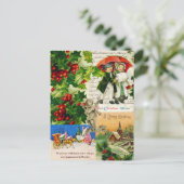 Festliche Vintage Viktorianische Weihnachtskids Ho Postkarte (Stehend Vorderseite)