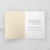 Festliche Vintage Viktorianische Weihnachtsmädchen Karte (Innenseite)