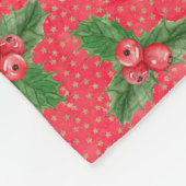 Festliche, Vintage Wasserfarbe Fleecedecke (Ecke)