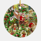 Festliche Vintage Weihnachten als Großeltern Keramik Ornament (Hinten)
