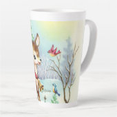 festliche vintage Weihnachten Hirsch Feiertag Milchtasse (Rechte Ecke)
