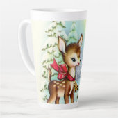festliche vintage Weihnachten Hirsch Feiertag Milchtasse (Linke Ecke)