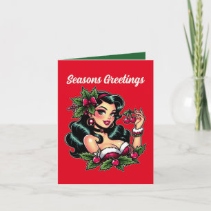 Festliche vintage Weihnachtsbotschaft Feiertagskarte