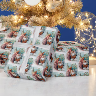 festliche vintage Weihnachtsengel geflieste Party Geschenkpapier