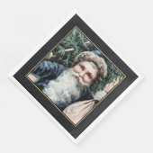 Festliche Vintage Weihnachtsfeiertage Serviette (Ecke)