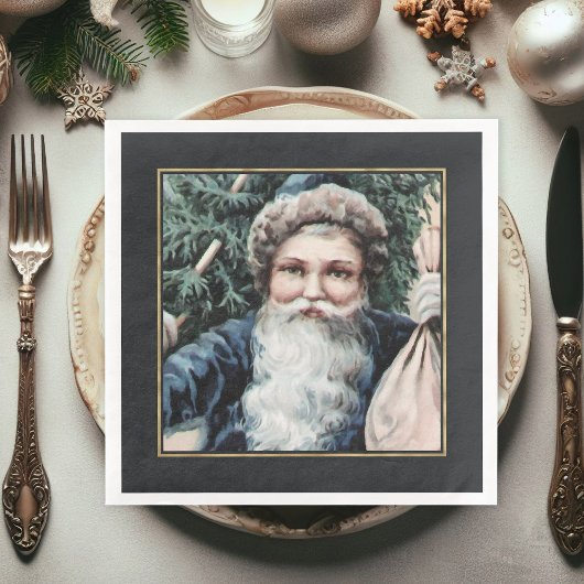 Festliche Vintage Weihnachtsfeiertage Serviette