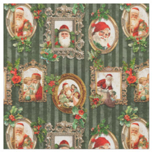Festliche Vintage-Weihnachtsmänner in aufwendigen Stoff
