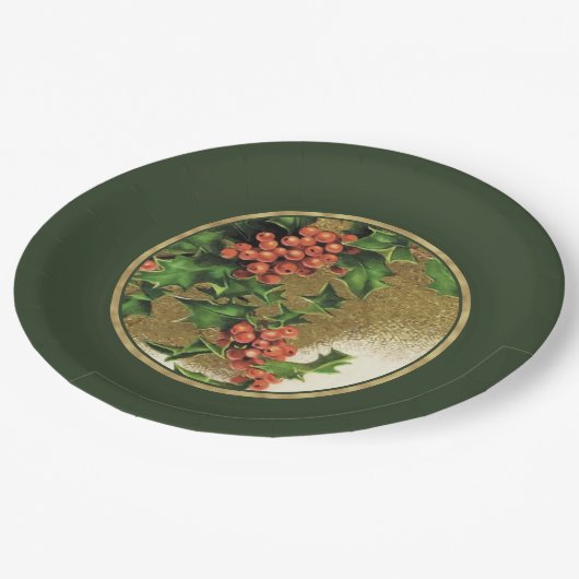 Festliche Vintage Weihnachtszeitschriften Teller (Schrägansicht)