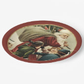 Festliche Vintage Weihnachtszeitschriften Teller (Schrägansicht)