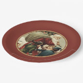 Festliche Vintage Weihnachtszeitschriften Teller (Schrägansicht)