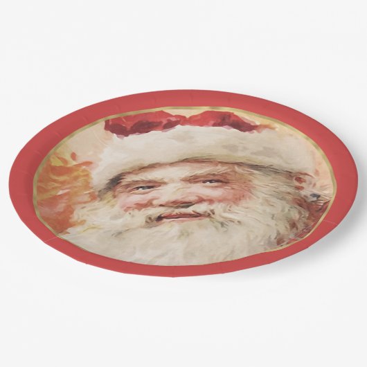 Festliche Vintage Weihnachtszeitschriften Teller (Schrägansicht)