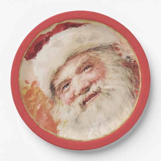 Festliche Vintage Weihnachtszeitschriften Teller (Vorderseite)