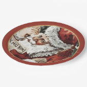 Festliche Vintage Weihnachtszeitschriften Teller (Schrägansicht)