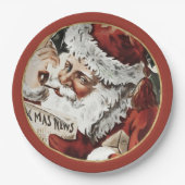 Festliche Vintage Weihnachtszeitschriften Teller (Vorderseite)