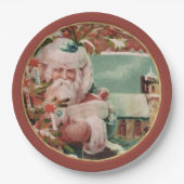 Festliche Vintage Weihnachtszeitschriften Teller (Vorderseite)