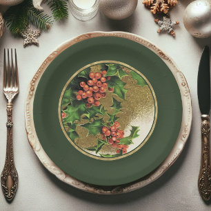 Festliche Vintage Weihnachtszeitschriften Teller