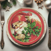 Festliche Vintage Weihnachtszeitschriften Teller