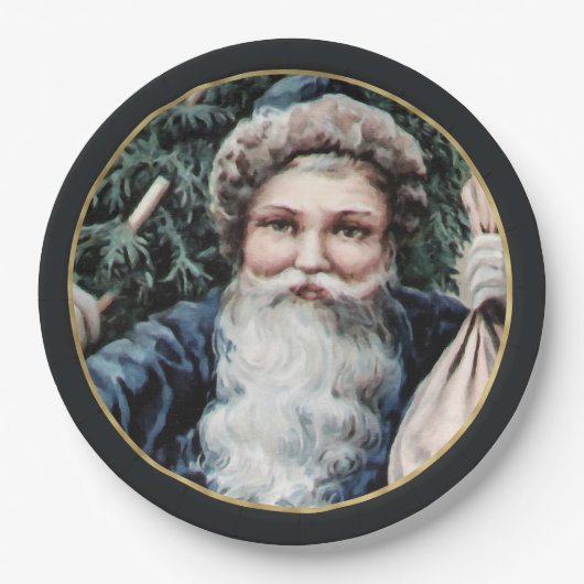 Festliche Vintage Weihnachtszeitschriften Teller (Vorderseite)