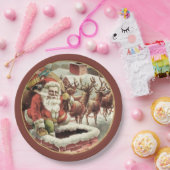 Festliche Vintage Weihnachtszeitschriften Teller (Party)