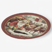 Festliche Vintage Weihnachtszeitschriften Teller (Schrägansicht)