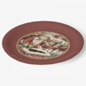 Festliche Vintage Weihnachtszeitschriften Teller (Schrägansicht)