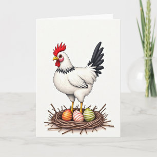 Festliche Vogel- und Eierkarte Karte