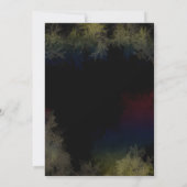 Festliche Waldlichter Hochzeitsessen Probe Einladung (Rückseite)