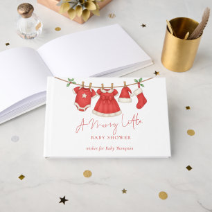 Festliche Wäscheleine Christmas-Baby-Party  Gästebuch
