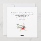 Festliche Wasserfarbe Holly Berry Weihnachten Mode (Rückseite)