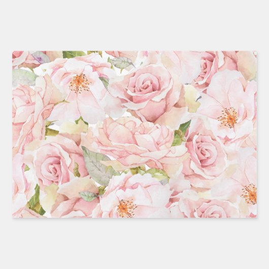 Festliche Wasserfarbe Keine Pechflora Geschenkpapier Set (Vorderseite 2)