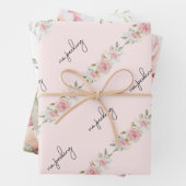 Festliche Wasserfarbe Keine Pechflora Geschenkpapier Set (Beispiel)