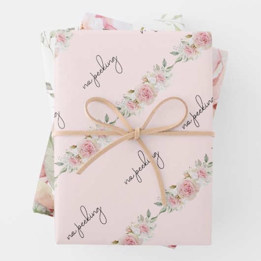 Festliche Wasserfarbe Keine Pechflora Geschenkpapier Set (Beispiel)