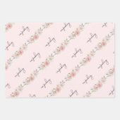 Festliche Wasserfarbe Keine Pechflora Geschenkpapier Set (Vorderseite)