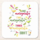 Festliche Wasserfarbe Margarita Rechteckiger Pappuntersetzer (Vorderseite)