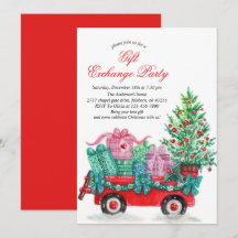 Festliche Wasserfarbe Weihnachtsgeschenketauschpar