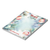 Festliche Wasserfarbe Winter Wunderland Weihnachte Notizblock (Rotiert)