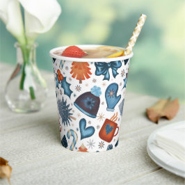 Festliche Wasserfarbe Winterweihnachtsmuster Pappbecher