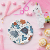 Festliche Wasserfarbe Winterweihnachtsmuster Pappteller (Party)