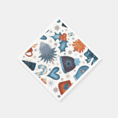 Festliche Wasserfarbe Winterweihnachtsmuster Serviette (Ecke)