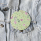 Festliche Wasserfarben-Blumen 4 Button (Beispiel)