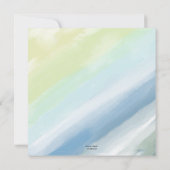 Festliche Wasserfarben Sommerpool Party Einladung (Rückseite)